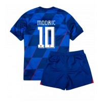 Camisa de Futebol Croácia Luka Modric #10 Equipamento Secundário Infantil Europeu 2024 Manga Curta (+ Calças curtas)